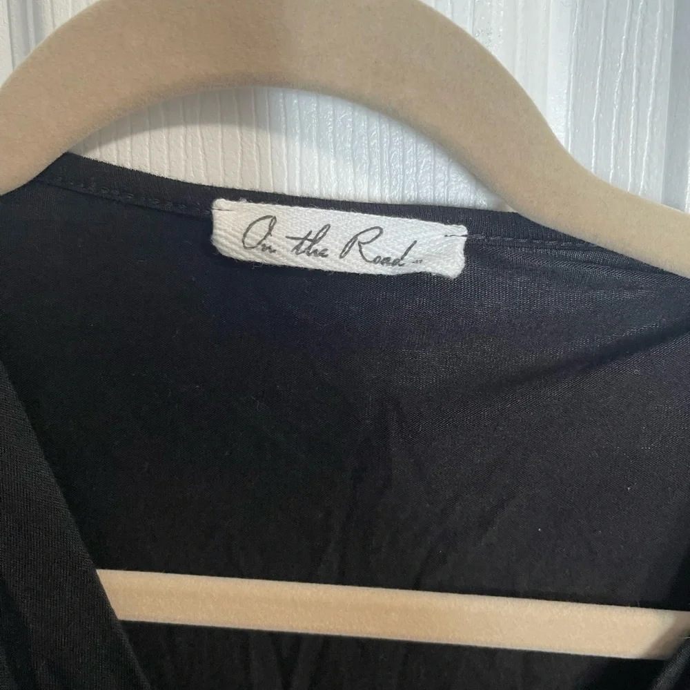 Anthropologie On The Road Marceau Wrap Top in Black - Picture 3 of 8